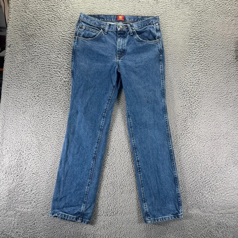 VTG Wrangler Cowboy Cut 36mwz Jeans Mens 33x32 Blue Cotton Denim Tapered Slim